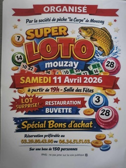 LOTO de la pêche à Mouzay le 11 avril 2026